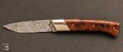 Rhdanien knife iron wood damascus blade