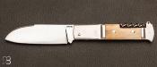 Couteau de collection 2 pices ivoire de mammouth par Vincent Lafaye