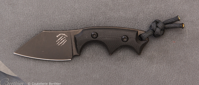Couteau de cou BB DRAGO Cutter V2 noir par Bastinelli