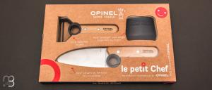 Coffret minceur / plucheur / protge-doigt Opinel "Le Petit Chef" bleu
