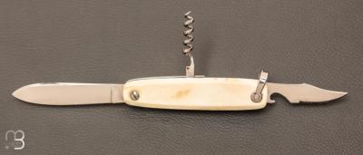 Couteau " Canif 3 pices " ivoire de phacochre par la coutellerie J. Mongin
