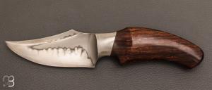 Couteau " CROM " custom Semi intgral fixe de Samuel Lurquin - Bois de fer