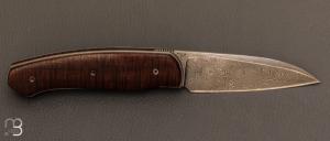 Couteau  "  custom " pliant de David Lespect - Gidgee et damas