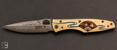 Couteau de poche Mcusta MCPV-005 "Feuille d'rable" dition limite Platinium Label