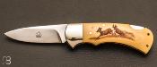  Couteau de poche "Custom Wildlife" Puma Scrimshaw "Chevreuil"