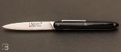 Couteau de poche l'Épicurien avec agrafe Liner 12cm acrylique noire