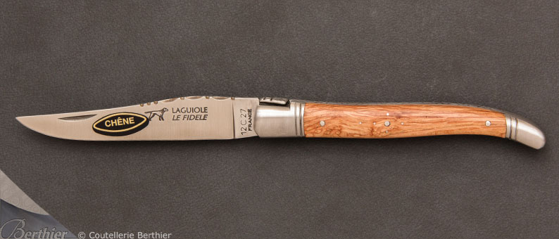 Couteau de poche Laguiole 12cm Chêne par Le Fidèle