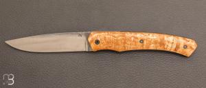 Couteau " 1820 "  pimontais par Julien Maria - XC75 et Loupe de filaire