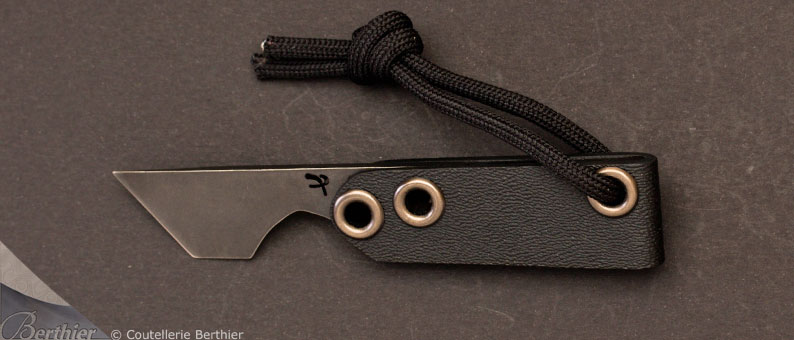 Black Kiridashi folding knife by Fred Perrin