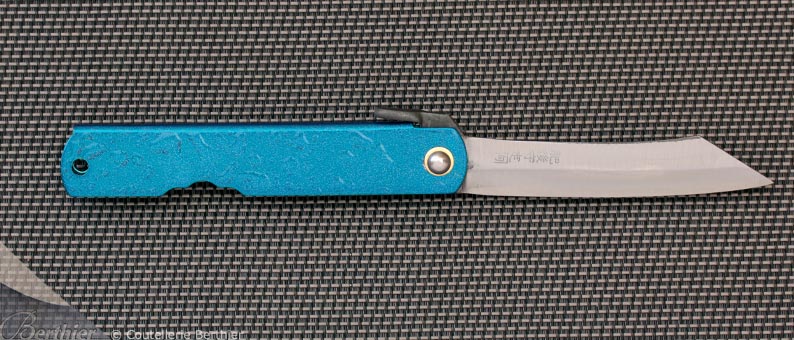 Blue water drop pattern handle Higonokami knife