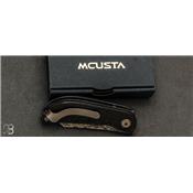 Couteau de poche Mcusta MC-212D First Production - Damas Micarta jute bleu et noir
