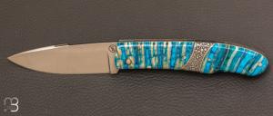 Couteau " Custom " molaire de mammouth par Vent d'aubrac - Jrome Lamic