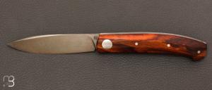 Couteau " Le Ludo " custom en cocobolo et C130 par Frdric Collin