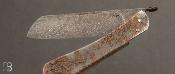 Couteau de poche Piémontais façon higonokami en Damas n°30 par Mickaël Moing