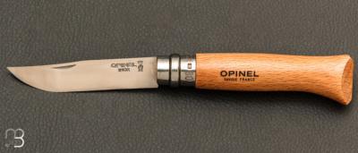 Couteau Opinel N08 manche htre - lame acier inoxydable