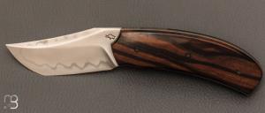    Custom Liner lock knife by Guy Poggetti - Macassar ebony