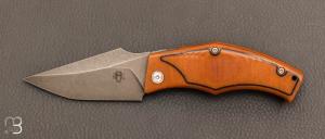 Couteau  "  1984 " custom par Torpen Knives - Jrme Hovaere - Micarta naturel et CPM Magnacut