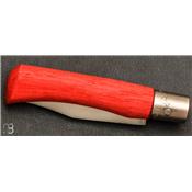 Couteau de poche Junior Old Bear bois d'ayous stratifié rouge taille S