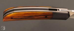 Couteau " Foxy " custom par Maxime Belzunce - Amber Stag et RWL34