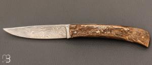  Couteau  "  des Vignes " par Erwan Pincemin - Bronze et damas