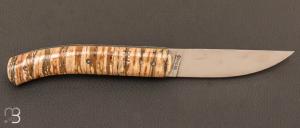 Couteau de poche Eden Park molaire de mammouth marron - Collaboration entre Eden Park et Ovalie