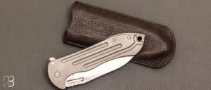    Couteau  "  Amlock " custom par Thierry Savidan - Titane et RWL-34