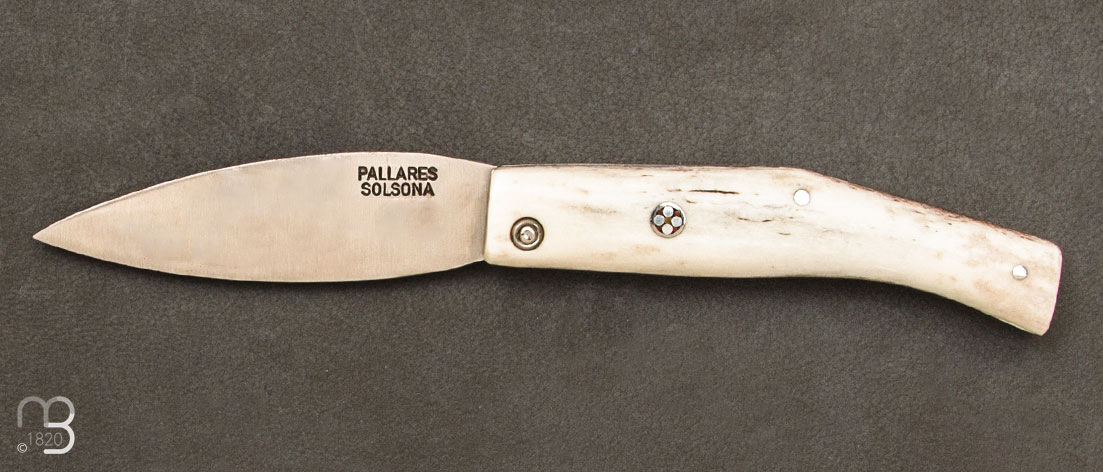 Couteau Pallarès Solsona Cran forcé bois de cerf poli - XC75
