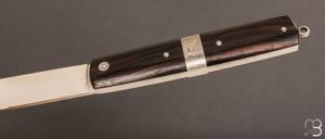  Couteau  "  Canif  " ébène de macassar et lame en 14C28N par Laurent Gaillard