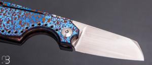 Couteau coupe-cigare  " Monster " par Thierry Savidan - Timascus et RWL34