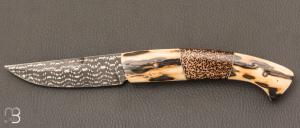Couteau " 1515 collection Zulu " par Manu Laplace - Ivoire de mammouth et Palmier