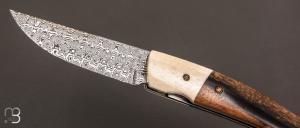 Couteau " 1515 " collection " Masaï " par Manu Laplace - Ebène du Cameroun