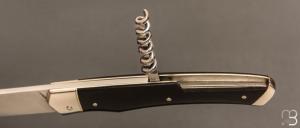   Couteau " 1820 2 pièces " custom par Mathieu Herrero - ébène et lame en 14C28N