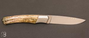 Couteau " 1820 Berthier " os de girafe et RWL34 par Glenn Guillou