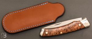  Couteau " 1820 " par Mathieu Herrero - Thuya et lame en 14C28N