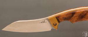   Couteau " 3 doigts " lock-back par Albin Deloison - Gidgee et lame en 90Mcv8