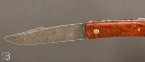 Couteau " Aigà " custom de Pierre Thomas - Atelier Odae - Loupe de bois de fer