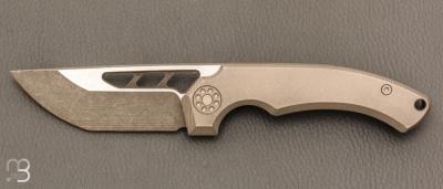    Couteau " BRB4 V1 #56 " par Jan Ole Blaurock - Blaurock Blades - Titane et RWL34