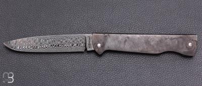    Couteau " Basic " slipjoint custom par Anthony Brochier - Damas