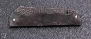    Couteau " Basic Higo " slipjoint custom par Anthony Brochier - Damas
