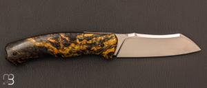  Couteau " Bluff " de collection par Olivier Ouertal - Bouleau stabilisé et RWL-34