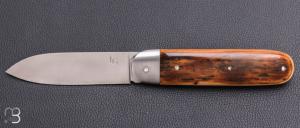  Couteau " Bouledogue" fait main par Laurent Gaillard - Mammouth / 14C28N