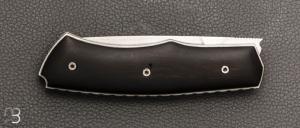   Couteau " Brimbelle " Liner-Lock flipper par Louis Contat - Ébène et 14c28N