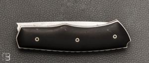   Couteau " Brimbelle " Liner-Lock flipper par Louis Contat - Ébène et 14c28N
