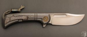   Couteau " Bullet  " pliant de Gudy van Poppel - Titane et Böhler N690