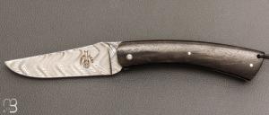  Couteau " Camembert damas" régional pliant en ébène