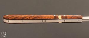    Couteau " Canif Sheffield " pliant fait main par Bastien Toubhans - Atelier Beau Merle - Bois de fer d'Arizona