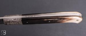   Couteau " Cévenol " de Jean Pierre Veysseyre - Corne Blonde