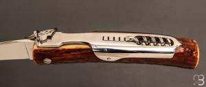    Couteau Chasseur 3 pièces avec anneau 13 cm par Jacques Mongin