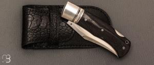  Couteau " Cim-Bowie "  custom lock-back par Raphaël Durand - Morta et RWL-34