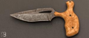 Couteau  " Divoc N22 "  push dagger par Opus Knives - Juma camo tan et N690